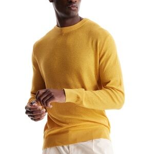 NWT- SOFT CLOTH Men’s Silk Blend Crewneck Sweater Birdseye Jersey Knit
